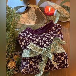 Vintage Preppy Burgundy Isle of Faire style Chenille Ski Sweater Grandmacore Lg